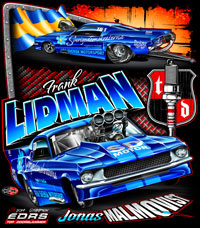 NEW !! Frank Lidman Top Doorslammer Mustang Drag Racing T Shirts